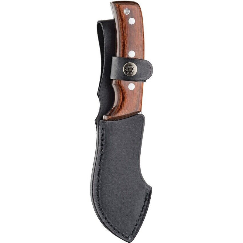 Fox Big Game Fixed Knife 4.25" N690 Steel Skinner Blade Brown Pakkawood Handle 2608 -Fox - Survivor Hand Precision Knives & Outdoor Gear Store