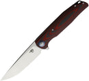 Bestech Knives Ascot Liner Folding Knife 4" D2 Tool Steel Blade Red G10/Carbon Fiber Handle G19F -Bestech Knives - Survivor Hand Precision Knives & Outdoor Gear Store