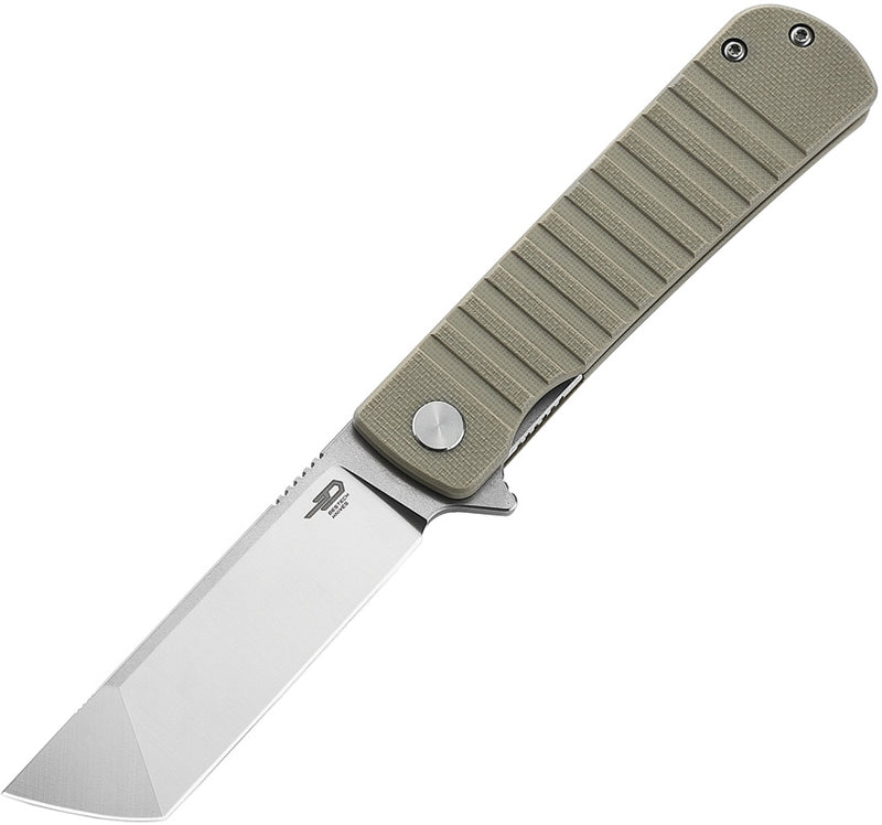 Bestech Knives Titan Linerlock Folding Knife 3" D2 Tool Steel Blade Beige G10 Handle KG49A2 -Bestech Knives - Survivor Hand Precision Knives & Outdoor Gear Store