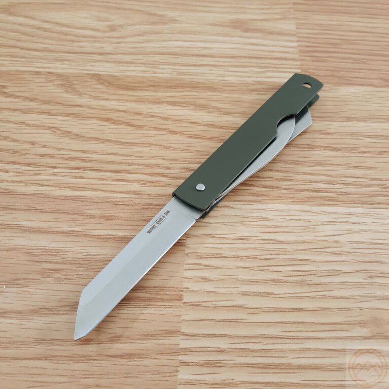 Boker Japanese Army Pen Saw Pocket Knife 440 Steel Blade Green Stainless Steel Handle 01HY002 -Boker - Survivor Hand Precision Knives & Outdoor Gear Store