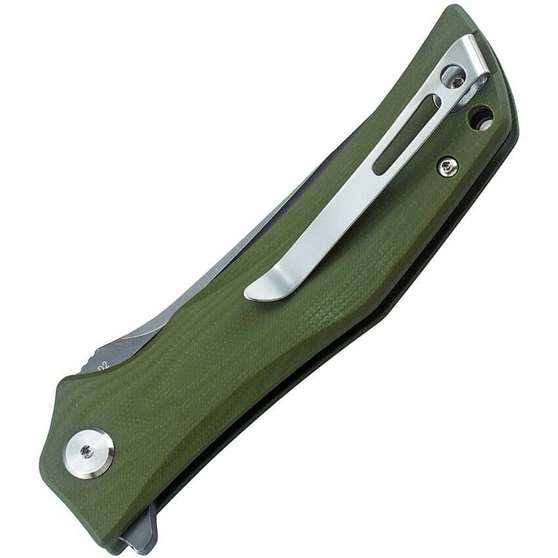 Bestech Knives Scimitar Liner Folding Knife 3.75" D2 Tool Steel Blade Green G10 Handle G05B2 -Bestech Knives - Survivor Hand Precision Knives & Outdoor Gear Store