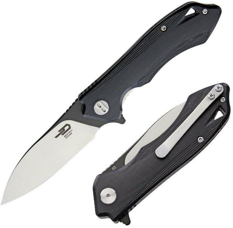 Bestech Knives Beluga Folding Knife 3" D2 Tool Steel Blade Black G10 Handle G11D1 -Bestech Knives - Survivor Hand Precision Knives & Outdoor Gear Store