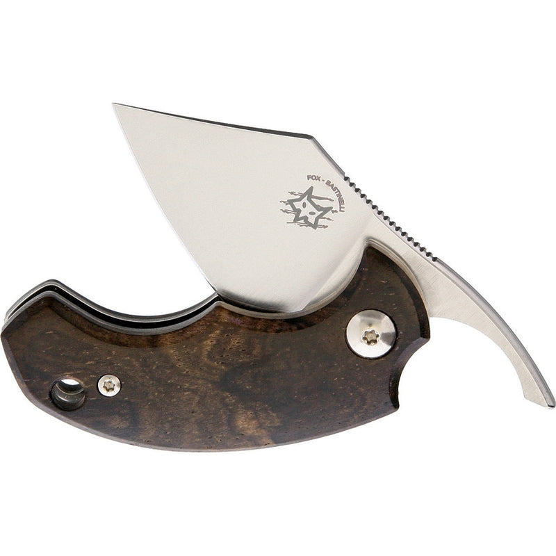 Bastinelli Creations BB Drago Folding Knife 1.75" Bohler N690 Steel Blade Ziricote Wood Handle S203Z -Bastinelli Creations - Survivor Hand Precision Knives & Outdoor Gear Store