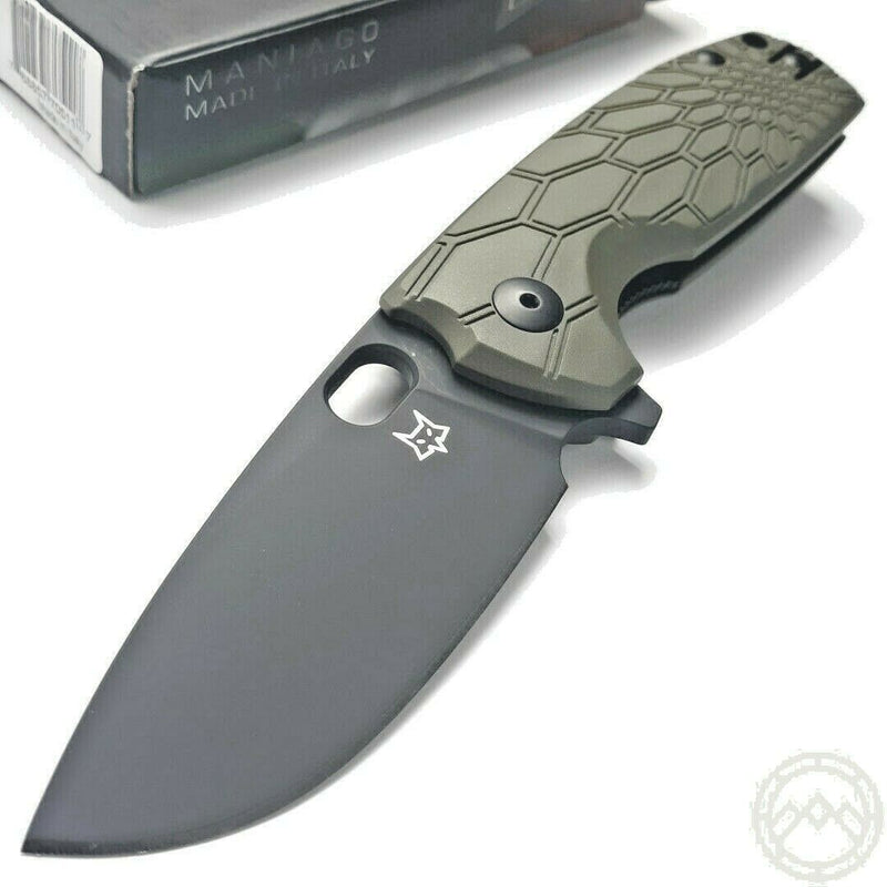 Fox Core Linerlock Folding Knife 3.13" N690 Steel Blade OD Green FRN Handle 604OD -Fox - Survivor Hand Precision Knives & Outdoor Gear Store