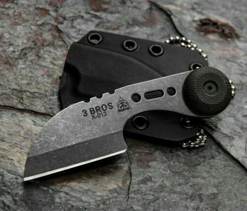 TOPS 3 Bros Neck Fixed Knife 2" 1095HC Steel Blade Black Canvas Micarta Handle 3BR03 -TOPS - Survivor Hand Precision Knives & Outdoor Gear Store