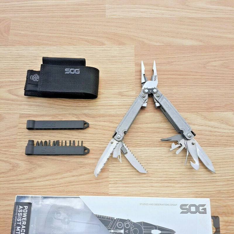 SOG PowerAccess Assist SW Multi Tool Pliers Ruler Awl Wire Cutter/Crimper Drivers Openers GPA3001CP -SOG - Survivor Hand Precision Knives & Outdoor Gear Store