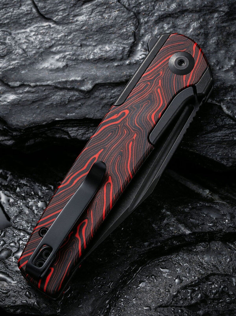 Civivi Cachet Frame Folding Knife 3.5" 14C28N Sandvik Steel Clip Point Blade Stainless/Black And Red G10 Inlay Handle VC20041C1 -Civivi - Survivor Hand Precision Knives & Outdoor Gear Store