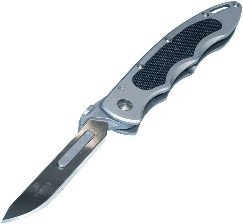 Havalon Piranta-Original Folding Knife 2.75" Stainless Steel Blade Stainless/Rubber Handle 60KNP -Havalon - Survivor Hand Precision Knives & Outdoor Gear Store