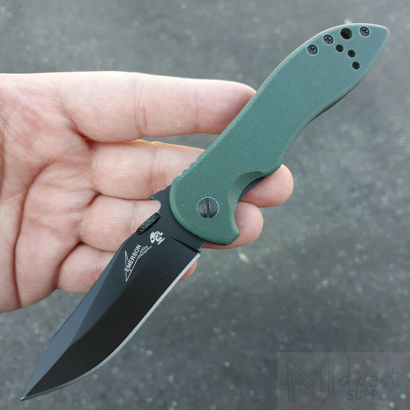 Kershaw Emerson CQC-5K Folding Knife 3" 8Cr13MoV Steel Blade Green G10 Handle 6074OLBLK -Kershaw - Survivor Hand Precision Knives & Outdoor Gear Store