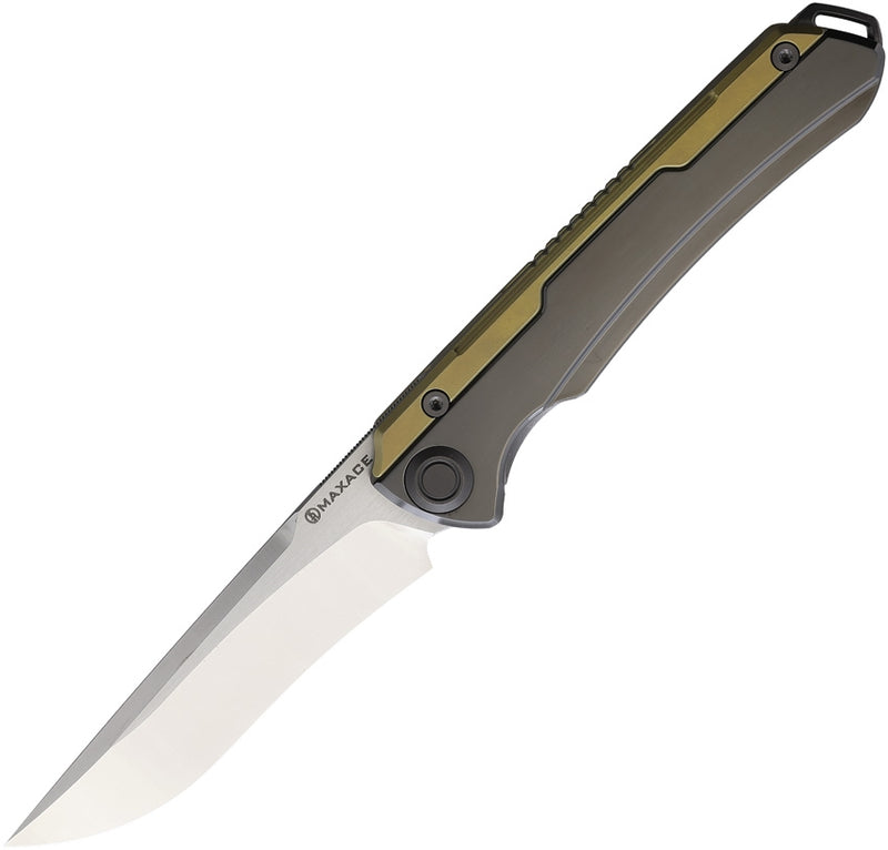 Maxace Kestrel Folding Knife 3.75" Bohler M390 Steel Blade Gray Zirconium/Titanium Handle XMKT204 -Maxace - Survivor Hand Precision Knives & Outdoor Gear Store