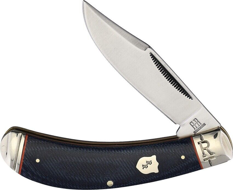 Rough Ryder Bow Trapper Folding Knife Stainless Steel Blade Blue Jean Micarta Handle 2373 -Rough Ryder - Survivor Hand Precision Knives & Outdoor Gear Store