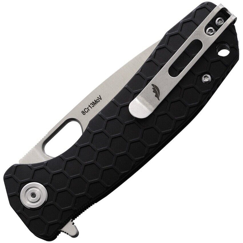 Honey Badger Knives Medium Linerlock Folding Knife 3.13" 8Cr13MoV Steel Blade Black Textured GRN Handle 1011 -Honey Badger Knives - Survivor Hand Precision Knives & Outdoor Gear Store