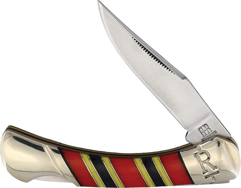 Rough Ryder Lockback Coral Snake Pattern Folding Knife Stainless Steel Clip Blade Smooth Acrylic Handle 2278 -Rough Ryder - Survivor Hand Precision Knives & Outdoor Gear Store