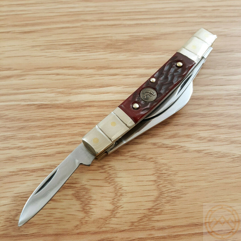 Hen & Rooster Congress Pocket Knife Carbon Steel Blades Brown Pick Bone Handle 324CBRPB -Hen & Rooster - Survivor Hand Precision Knives & Outdoor Gear Store