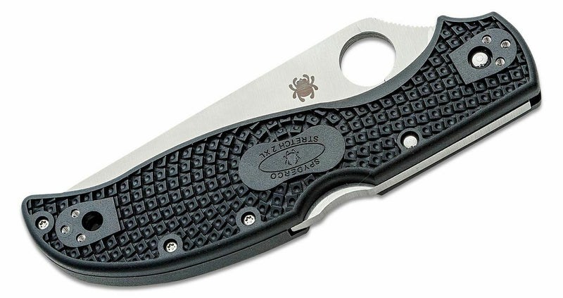 Spyderco Stretch 2 XL Folding Knife 3.92" VG10 Steel Blade Black FRN Handle 258PBK -Spyderco - Survivor Hand Precision Knives & Outdoor Gear Store