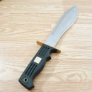 Frost Cutlery Quicksilver Bowie Fixed Knife 9.75" Stainless Steel/Drop Point Blade Black Rubber Handle S577 -Frost Cutlery - Survivor Hand Precision Knives & Outdoor Gear Store