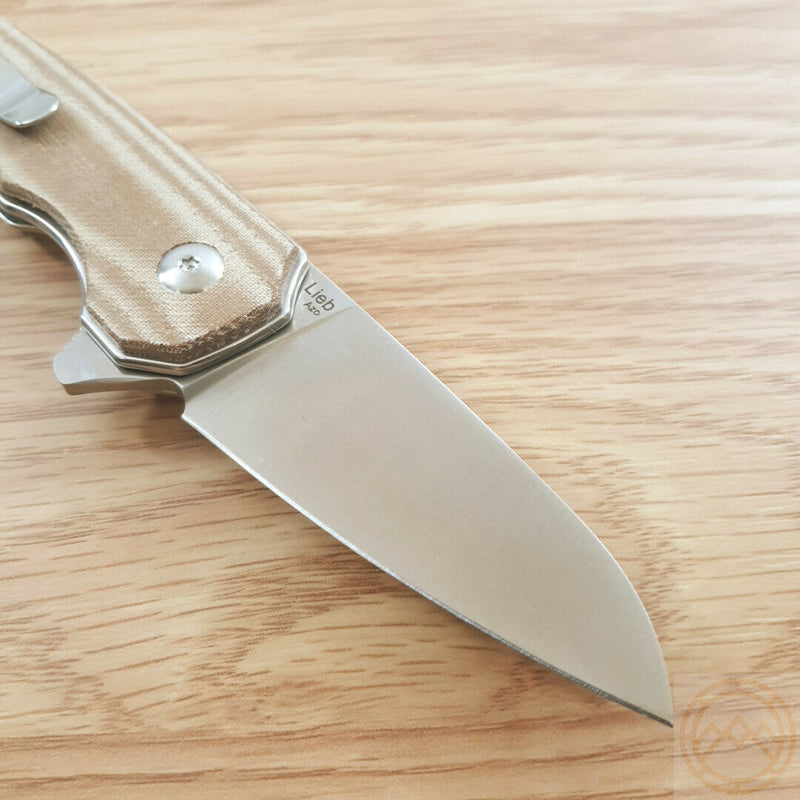 Kizer Cutlery Lieb Folding Knife 2.5" N690 Steel Blade Brown Micarta Handle V2541N4 -Kizer Cutlery - Survivor Hand Precision Knives & Outdoor Gear Store