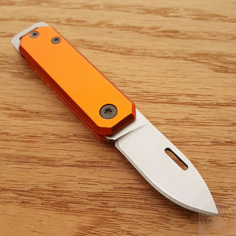 Bear & Son Small Slip Joint Folding Knife 1.5" High Carbon Steel Blade Orange Aluminum Handle 109OR -Bear & Son - Survivor Hand Precision Knives & Outdoor Gear Store