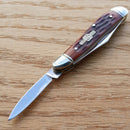 Rough Ryder Peanut Pocket Knife Stainless Steel Blades Amber Jigged Bone Handle 110 -Rough Ryder - Survivor Hand Precision Knives & Outdoor Gear Store