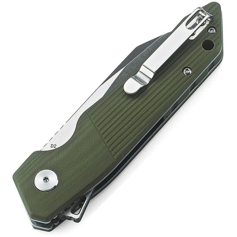 Bestech Knives Barracuda Liner Folding Knife 3.5" D2 Tool Steel Blade Green G10 Handle G15B2 -Bestech Knives - Survivor Hand Precision Knives & Outdoor Gear Store