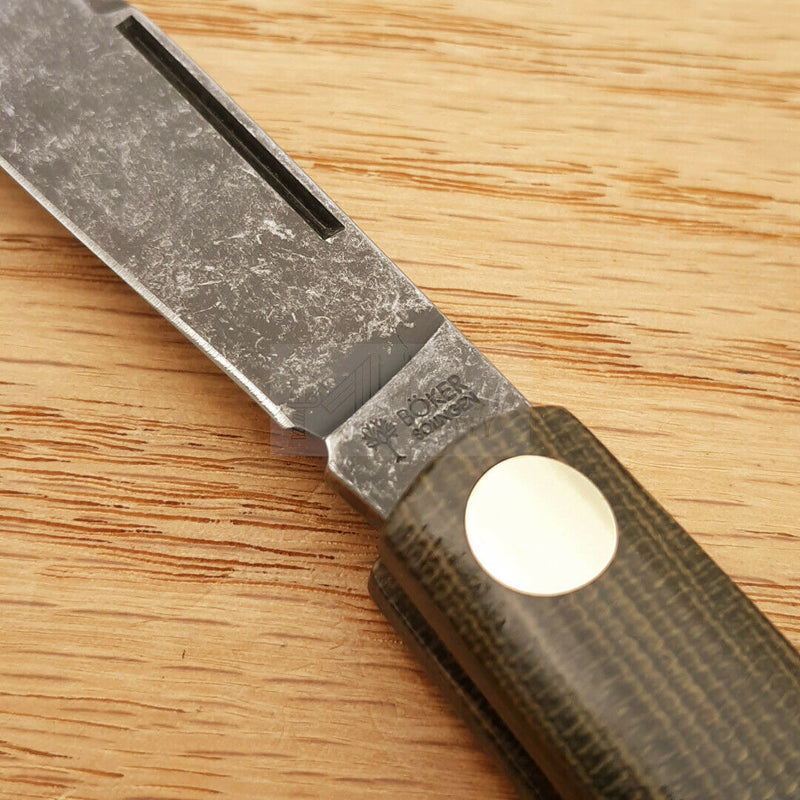 Boker Prime Barlow Folding Knife 2.75" Carbon Steel Blade OD Green Micarta Handle 115942 -Boker - Survivor Hand Precision Knives & Outdoor Gear Store