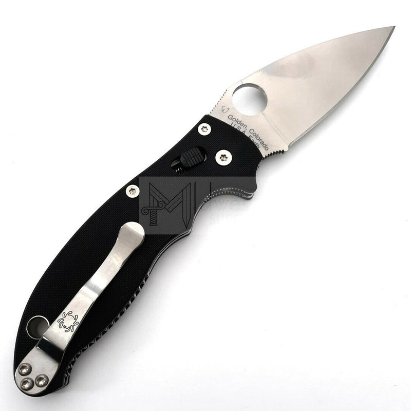 Spyderco Manix 2 Ball Bearing Lock Folding Knife 3.38" CPM S30V Steel Blade Black G10 Handle 101GP2 -Spyderco - Survivor Hand Precision Knives & Outdoor Gear Store