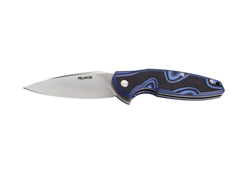 RUIKE Fang P105 Linerlock Folding Knife 3.5" 14C28N Steel Blade Blue/Black G10 Handle EP105Q -RUIKE - Survivor Hand Precision Knives & Outdoor Gear Store