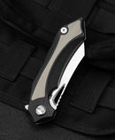 Bestech Knives Kasta Linerlock Folding Knife 3.5" 154CM Steel Blade Black And Tan G10 Handle KG45B -Bestech Knives - Survivor Hand Precision Knives & Outdoor Gear Store