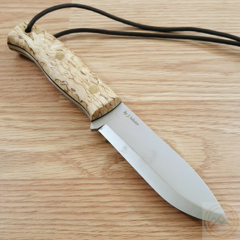 Joker Ember Bushcraft Fixed Knife 4" 14C28N Steel Full Tang Blade Curly Burch Handle RCL122P -Joker - Survivor Hand Precision Knives & Outdoor Gear Store