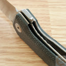 QSP Knife Leopard Folding Knife 3" 14C28N Sandvick Steel Blade Micarta Handle 135B -QSP Knife - Survivor Hand Precision Knives & Outdoor Gear Store