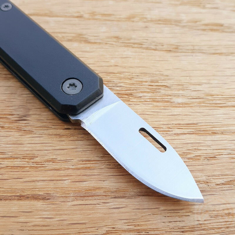 Bear & Son Small Slip Joint Folding Knife 1.5" High Carbon Steel Blade Black Aluminum Handle 109BK -Bear & Son - Survivor Hand Precision Knives & Outdoor Gear Store
