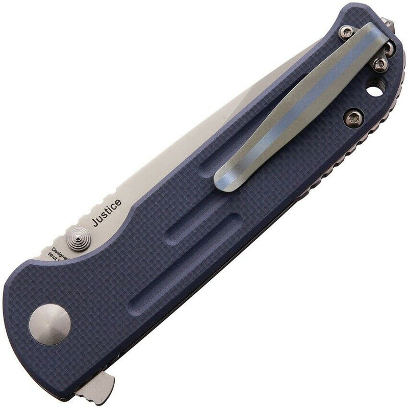 Kizer Cutlery Justice Folding Knife 3.75" N690 Steel Blade Blue/Gray G10 Handle KIV4543N1 -Kizer Cutlery - Survivor Hand Precision Knives & Outdoor Gear Store