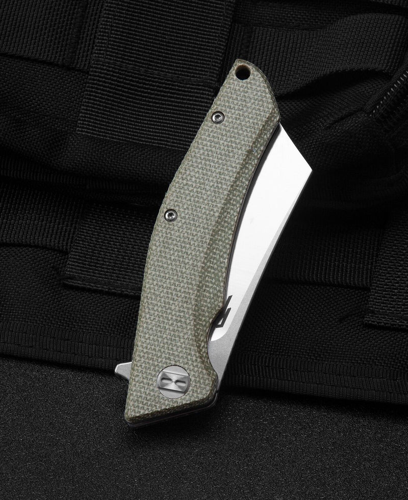 Bestech Knives Cubis Folding Knife 3.13" D2 Tool Steel Blade Beige Canvas Micarta Handle KG42B -Bestech Knives - Survivor Hand Precision Knives & Outdoor Gear Store