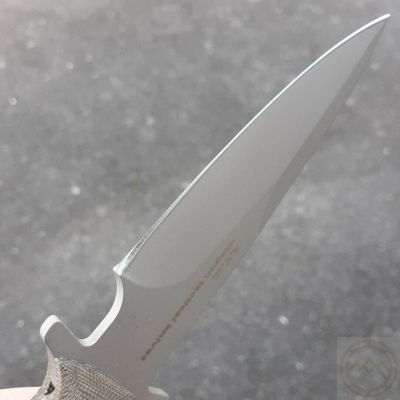 Fox Exagon Tactical Fixed Knife 5.5" 440C Steel Blade Green Canvas Micarta Handle 1665TK -Fox - Survivor Hand Precision Knives & Outdoor Gear Store