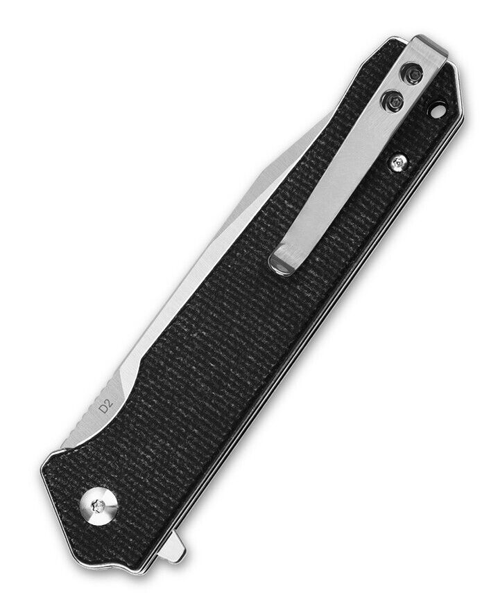 QSP Knife Mamba Linerlock Folding Knife 3.5" D2 Tool Steel Blade Black Micarta Handle 111G1 -QSP Knife - Survivor Hand Precision Knives & Outdoor Gear Store