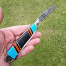 Frost Cutlery Arrowhead Trapper Pocket Knife Stainless Blades Turquoise Handle HS108AH -Frost Cutlery - Survivor Hand Precision Knives & Outdoor Gear Store