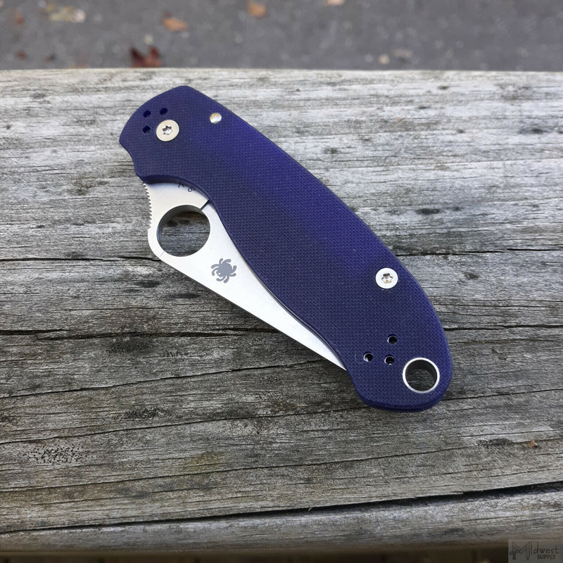 Spyderco Para 3 Folding Knife CPM S110V Steel Blade Blue G10 Handle Paramilitary C223GPDBL -Spyderco - Survivor Hand Precision Knives & Outdoor Gear Store