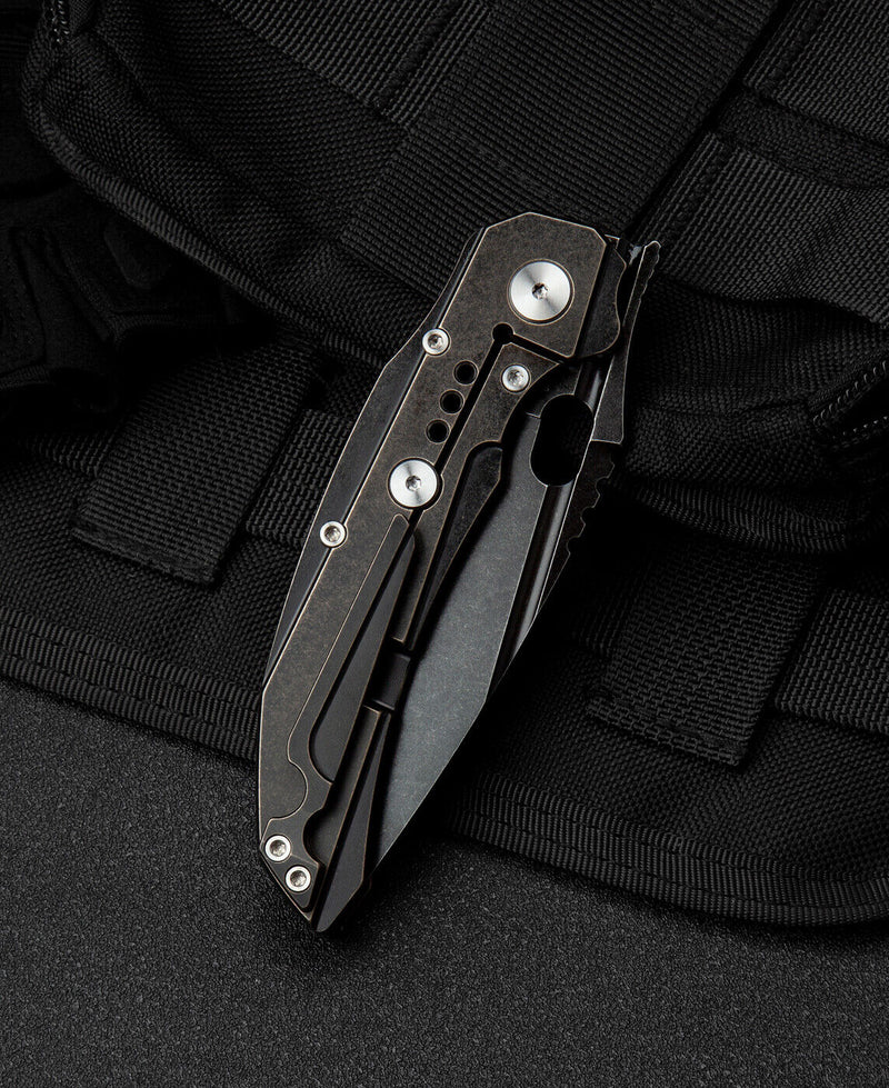 Bestech Knives Exploit Folding Knife 3.13" S35VN Steel Blade Black Titanium Handle KT2005C -Bestech Knives - Survivor Hand Precision Knives & Outdoor Gear Store