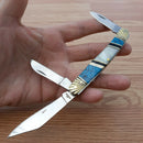 Frost Cutlery Wrangler Pocket Knife Stainless Steel Blades Mother Of Pearl Handle HS112BBW -Frost Cutlery - Survivor Hand Precision Knives & Outdoor Gear Store