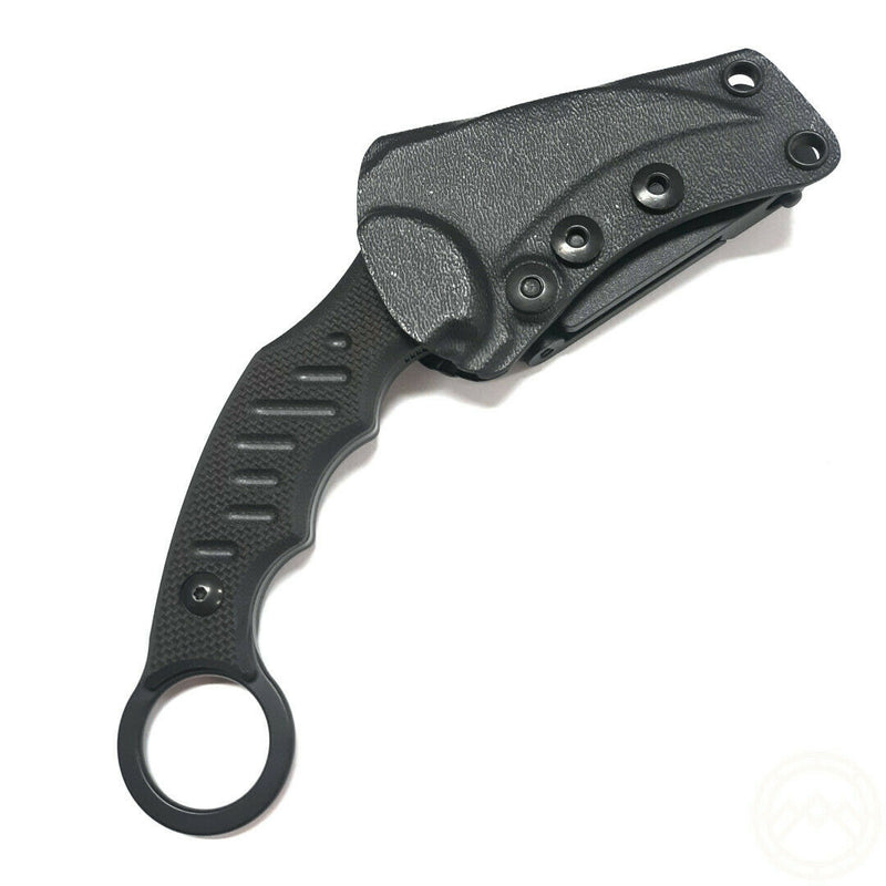 Fox Karambit Fixed Knife 2.5" N690 Steel Blade Black Finger Grooved G10 Handle 598 -Fox - Survivor Hand Precision Knives & Outdoor Gear Store