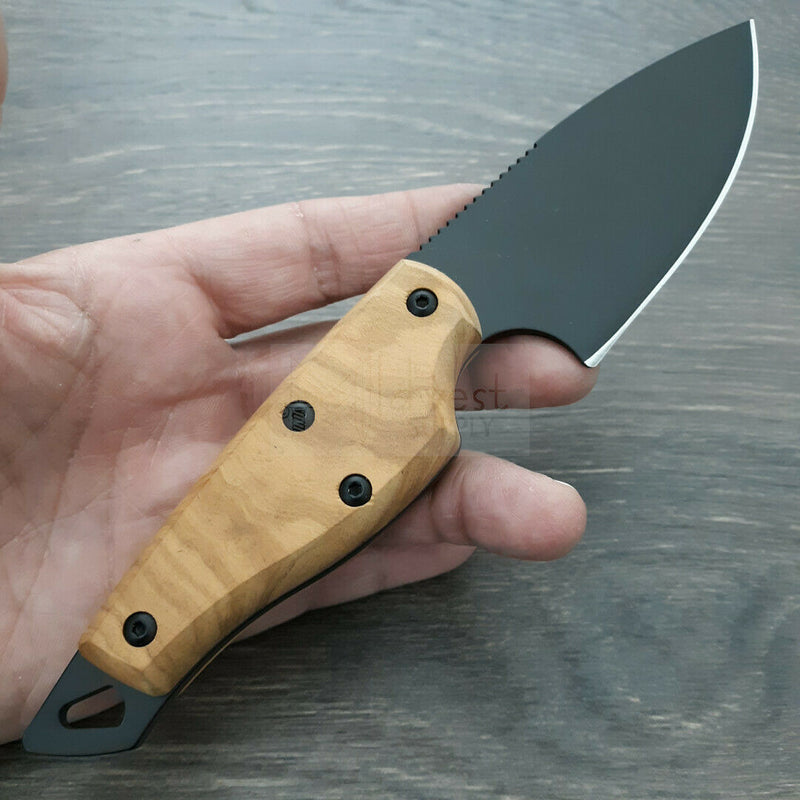 Fox Euro Hunter Fixed Knife 3.5" N690 Steel Full Tang Blade Olive Wood Handle 1504OL -Fox - Survivor Hand Precision Knives & Outdoor Gear Store