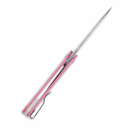 Kizer Cutlery Lätt Vind Mini Folding Knife 3" N690 Steel Blade Pink/White G10 Handle V3567N3 -Kizer Cutlery - Survivor Hand Precision Knives & Outdoor Gear Store