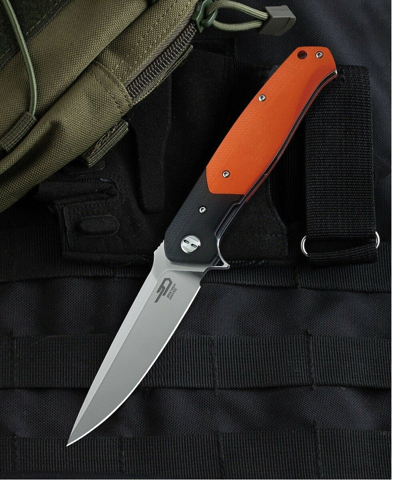 Bestech Knives Swordfish Folding Knife 4" D2 Tool Steel Blade Orange G10 Handle G03C -Bestech Knives - Survivor Hand Precision Knives & Outdoor Gear Store