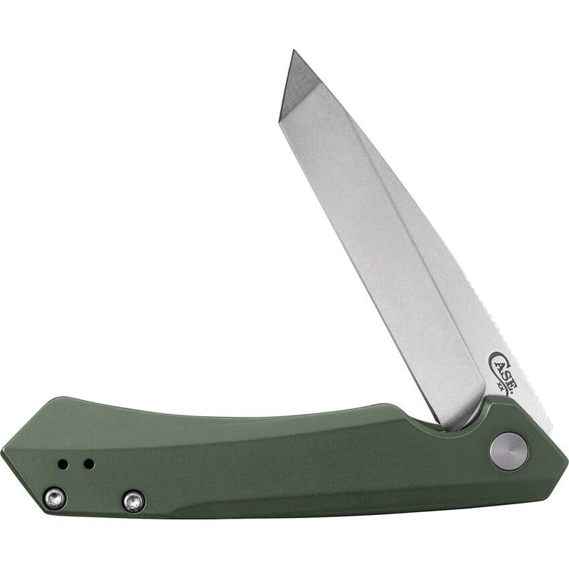 Case XX Kinzua Framelock Folding Knife 3.40" CPM-S35VN Steel Blade OD Green Aluminum Handle 64671 -Case Cutlery - Survivor Hand Precision Knives & Outdoor Gear Store