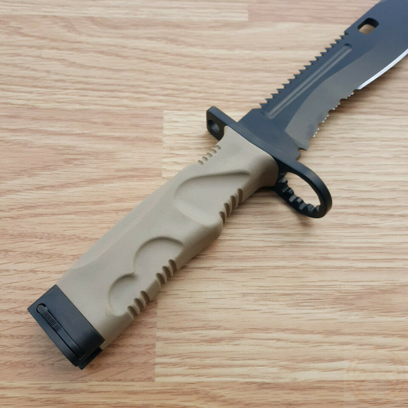 Fox Leonida Combat Fixed Knife 7.25" N690 Steel Blade Desert Tan Forprene Handle 0193000 -Fox - Survivor Hand Precision Knives & Outdoor Gear Store