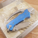 Myerchin Sailors Tool Liner Folding Knife Stainless Steel Blade Blue Aluminum Handle P300BL -Myerchin - Survivor Hand Precision Knives & Outdoor Gear Store