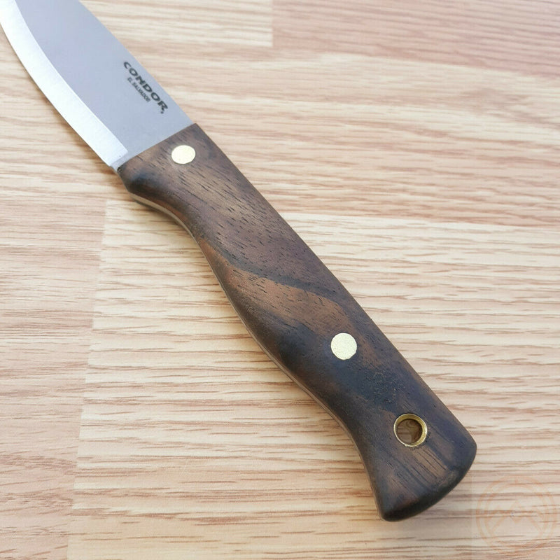 Condor Bushlore Fixed Knife 4.25" 1075HC Steel Full Tang Blade Walnut Handle TK23243HC -Condor - Survivor Hand Precision Knives & Outdoor Gear Store