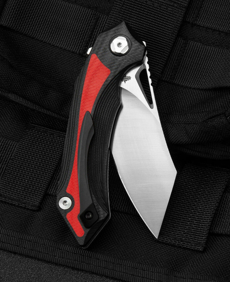 Bestech Knives Kasta Linerlock Folding Knife 3.5" 154CM Steel Blade Black And Red G10 Handle KG45C -Bestech Knives - Survivor Hand Precision Knives & Outdoor Gear Store