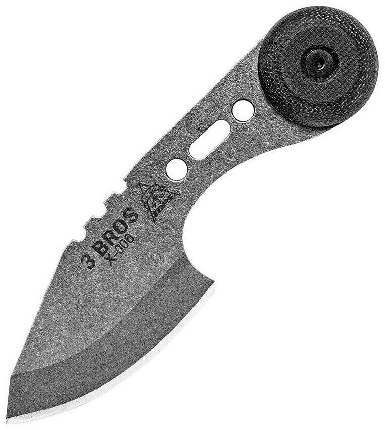TOPS 3 Bros Neck Fixed Knife 2" 1095HC Steel Blade Black Canvas Micarta Handle 3BR01 -TOPS - Survivor Hand Precision Knives & Outdoor Gear Store