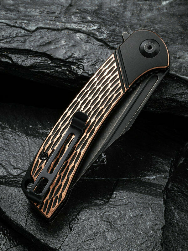 Civivi Dogma Linerlock Folding Knife 3.25" D2 Tool Steel Blade Copper Handle C2014B -Civivi - Survivor Hand Precision Knives & Outdoor Gear Store